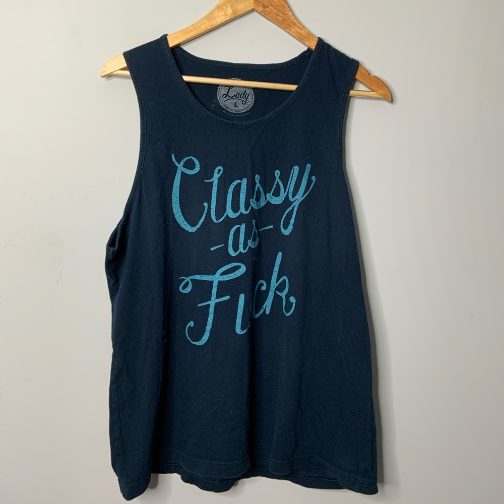 Rowdy Gentleman ‘Classy as F*ck’ Tank Top, sz. L